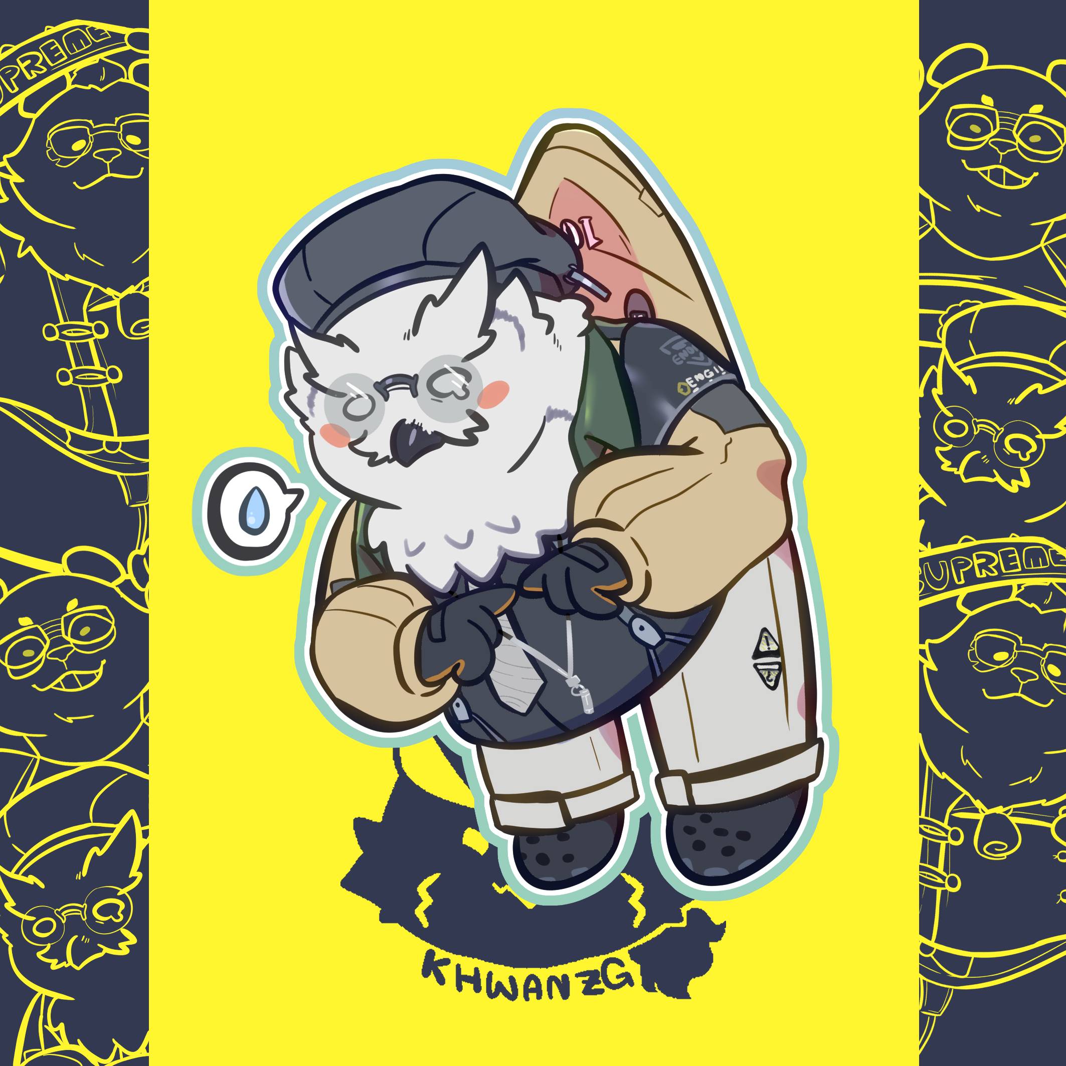 Andre Backpack Buddy Acrylic Keychain