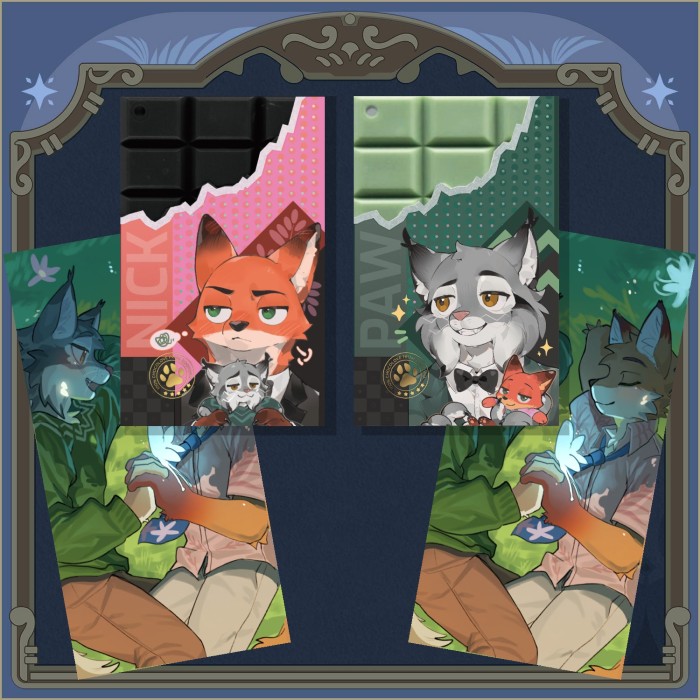 Keychain - Chocolate Nick & Paw