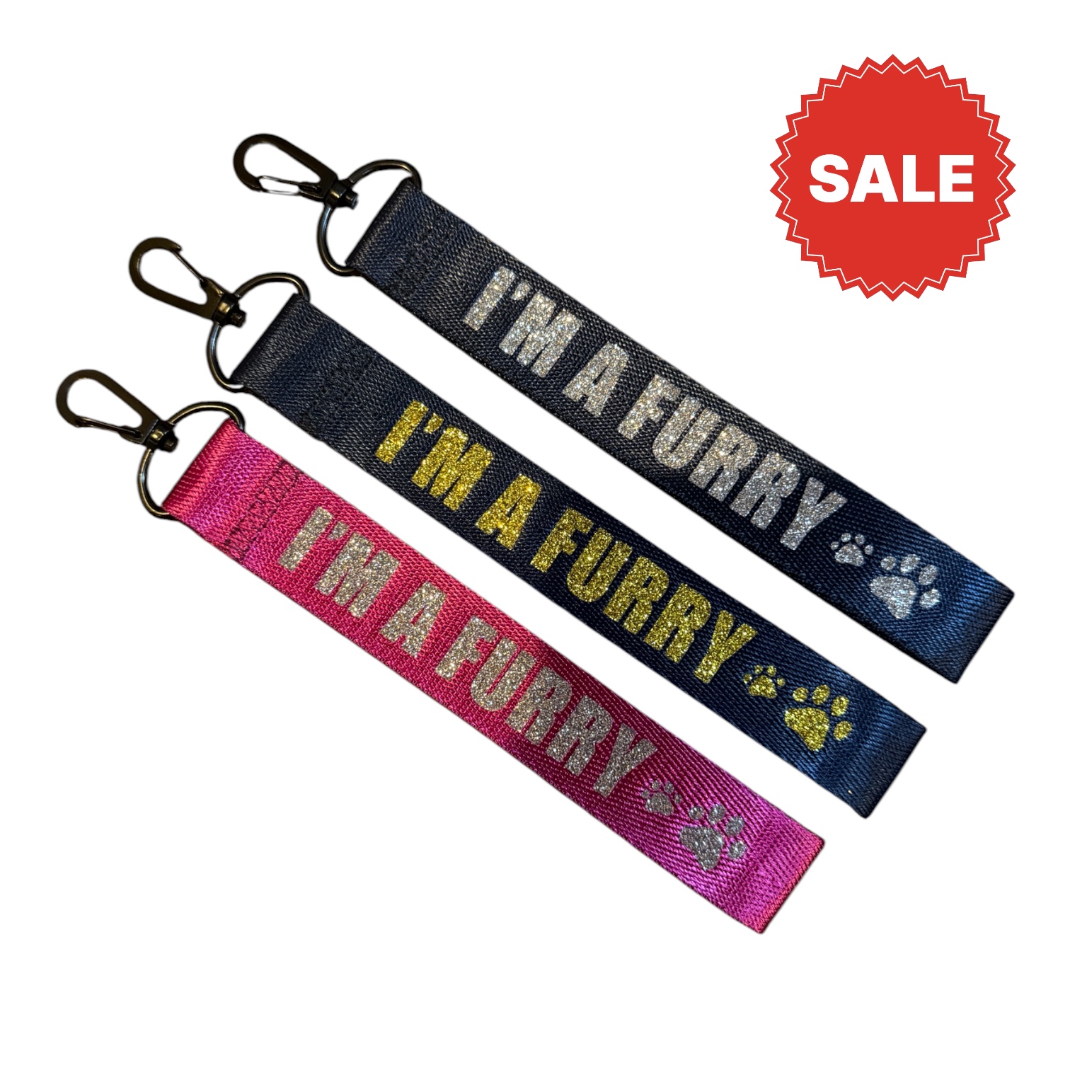I'm a furry Fabric Keychain/Lanyard Charm