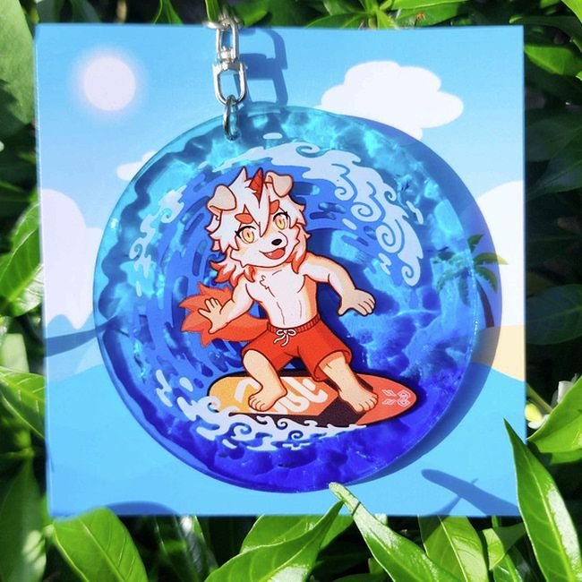 Komainu Ripple Acrylic Keychain