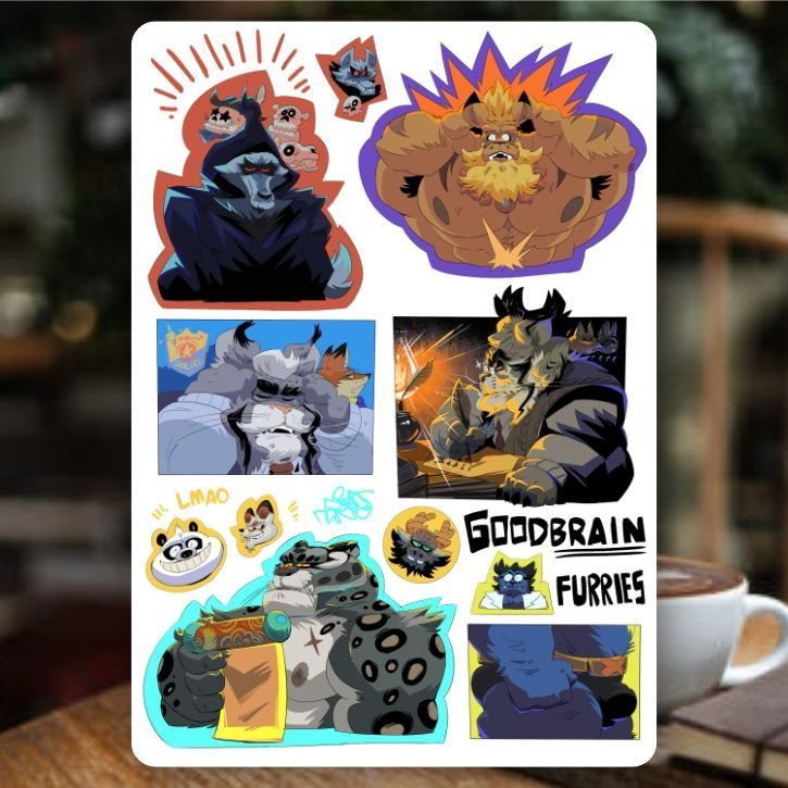 Sticker Set - Furry Good Brain 