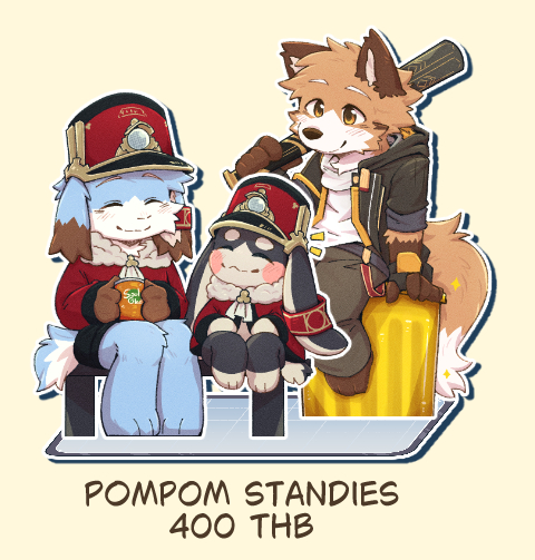Acrylic Standies with Pompom