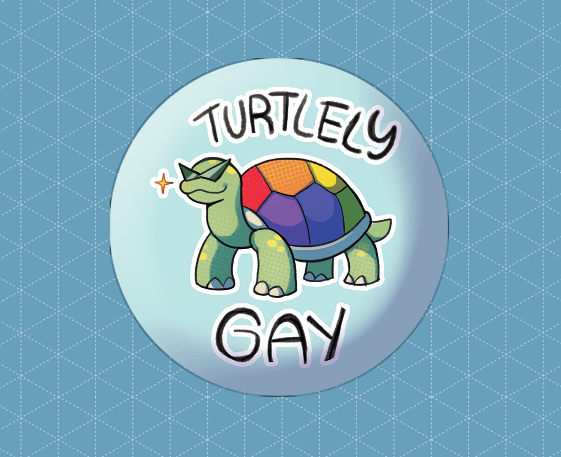 Turtlely Gay pin