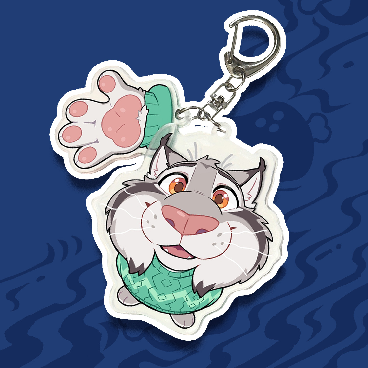 Pawbert acrylic keychain