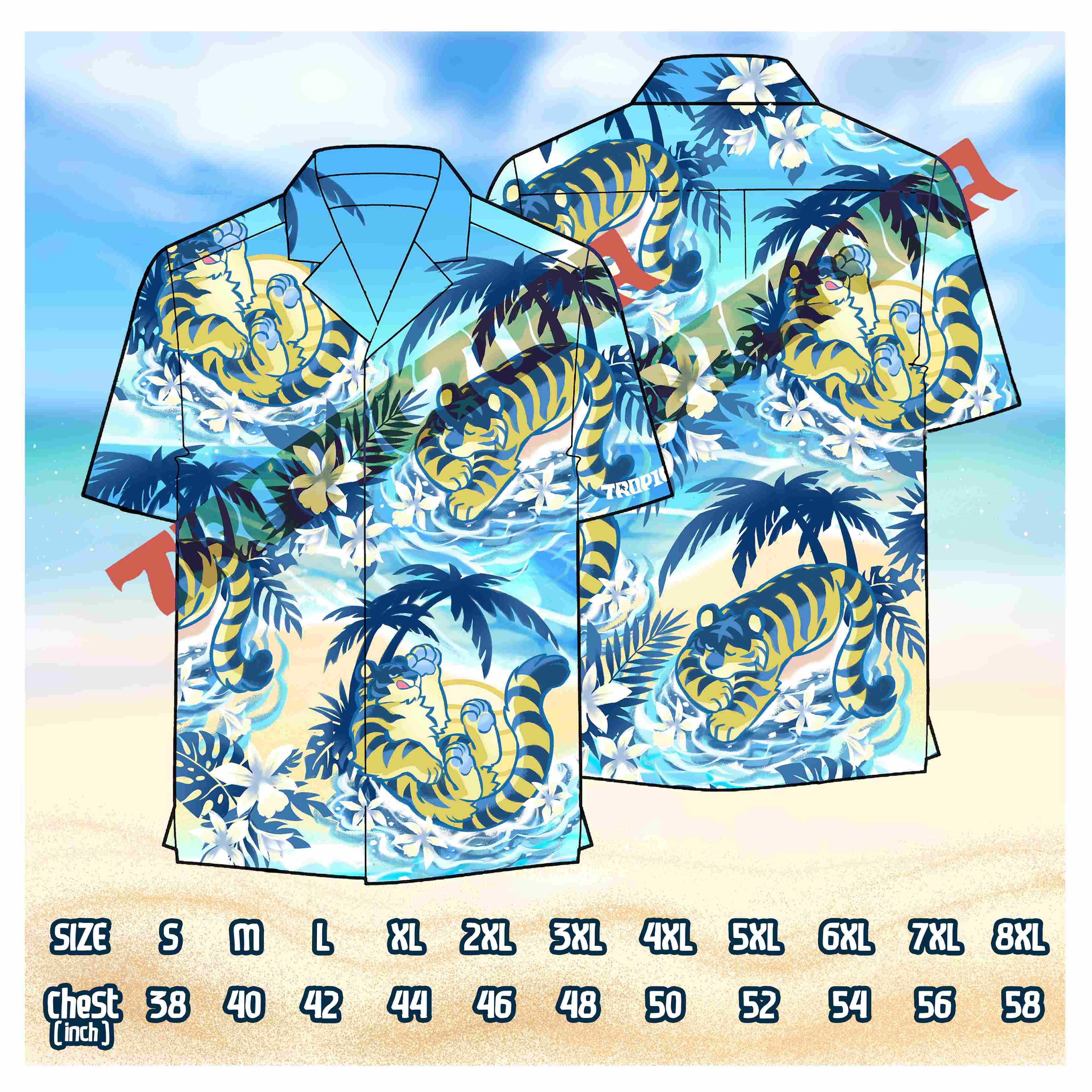 Island tiger Hawaii shirt
