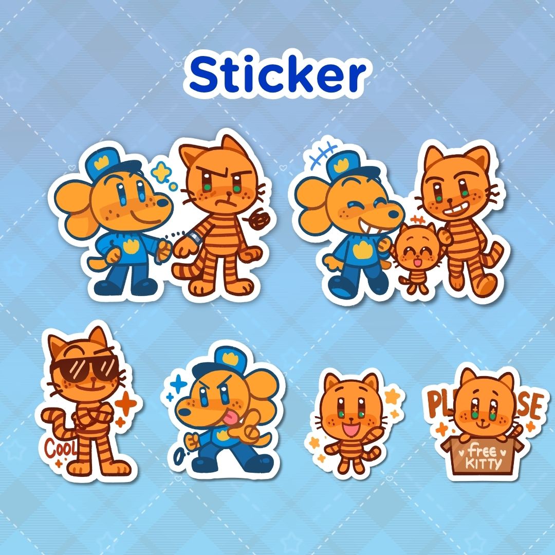 Sticker dicut Dog&Cat