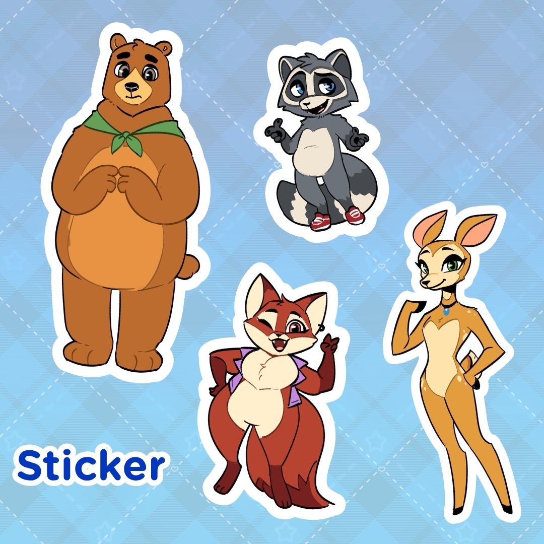 Sticker animal matting