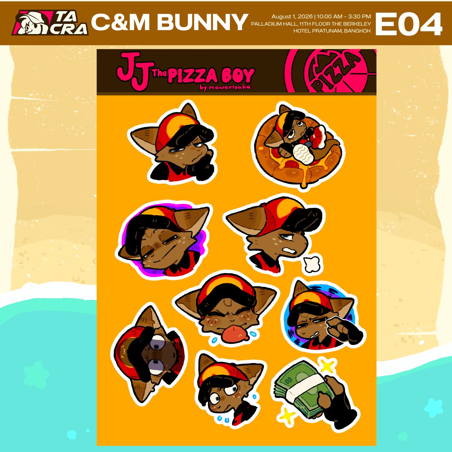 Sticker - JJ The Pizza boy 01