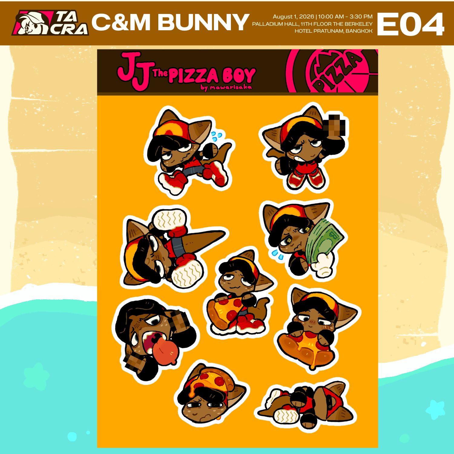 Sticker - JJ The Pizza boy 02