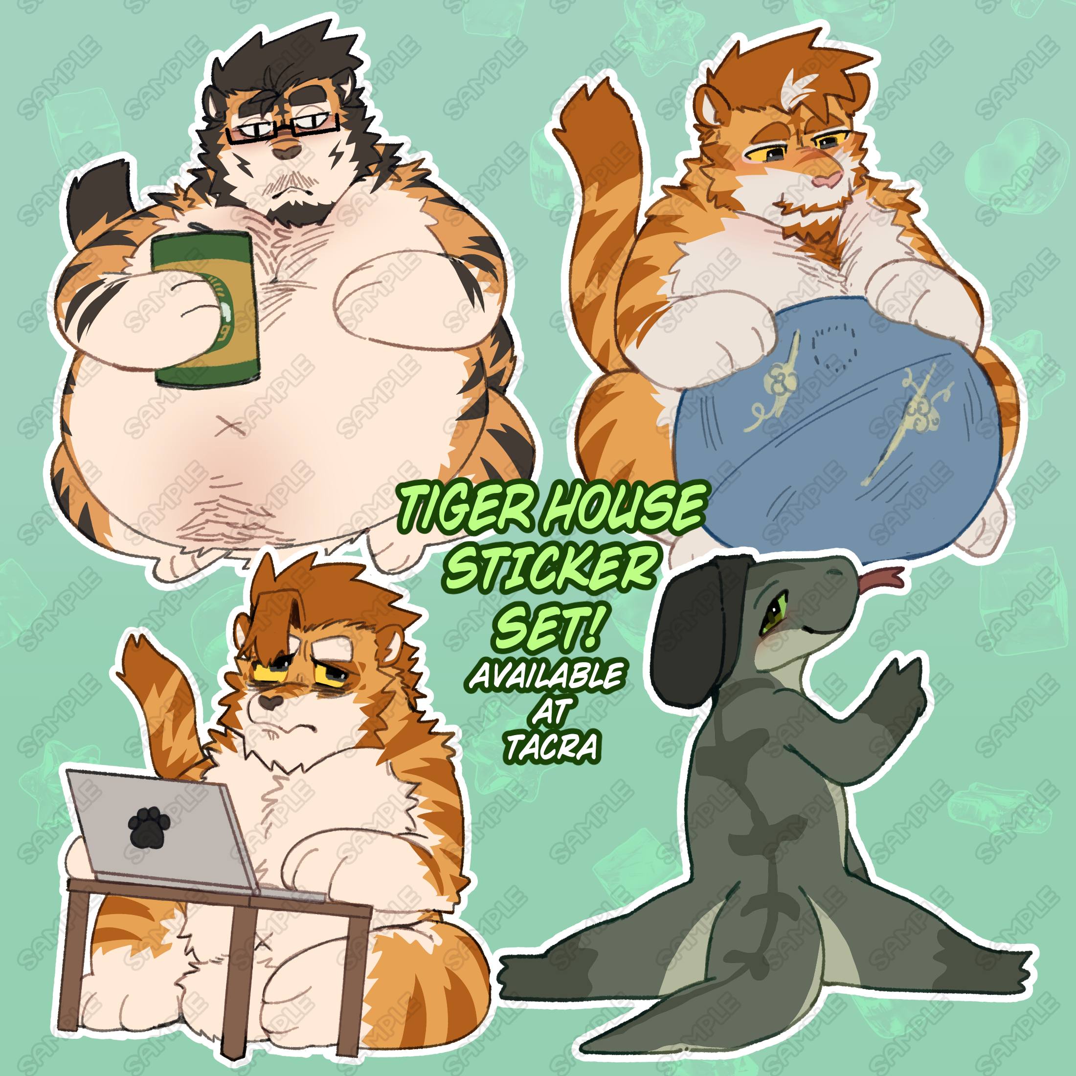 Tiger family stickers