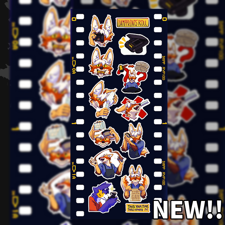 Dampprints' Roll Sticker Sheet