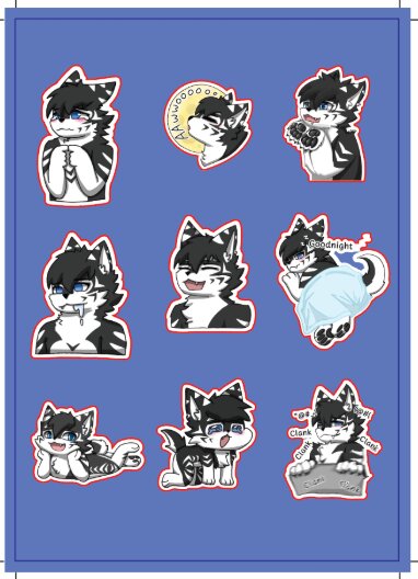 Noir sticker set