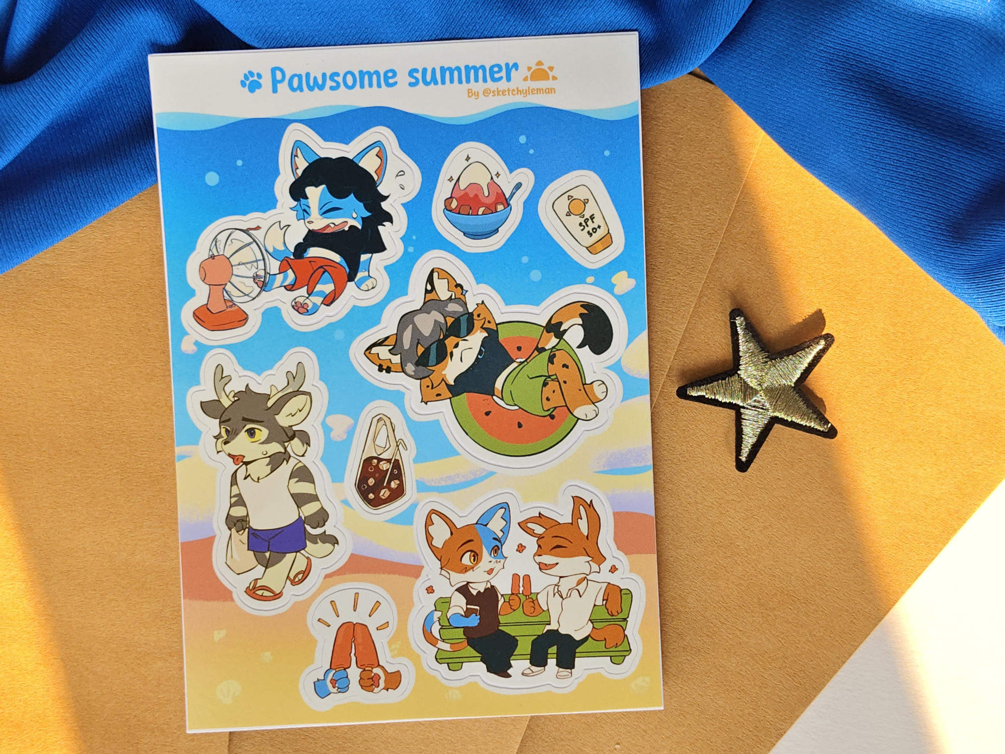 Manow - Pawsome summer sticker sheet