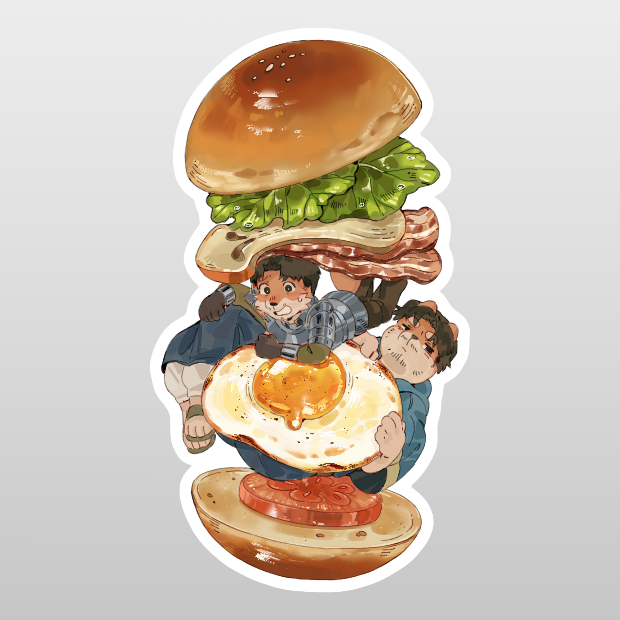 Art.amater - burger  sticker