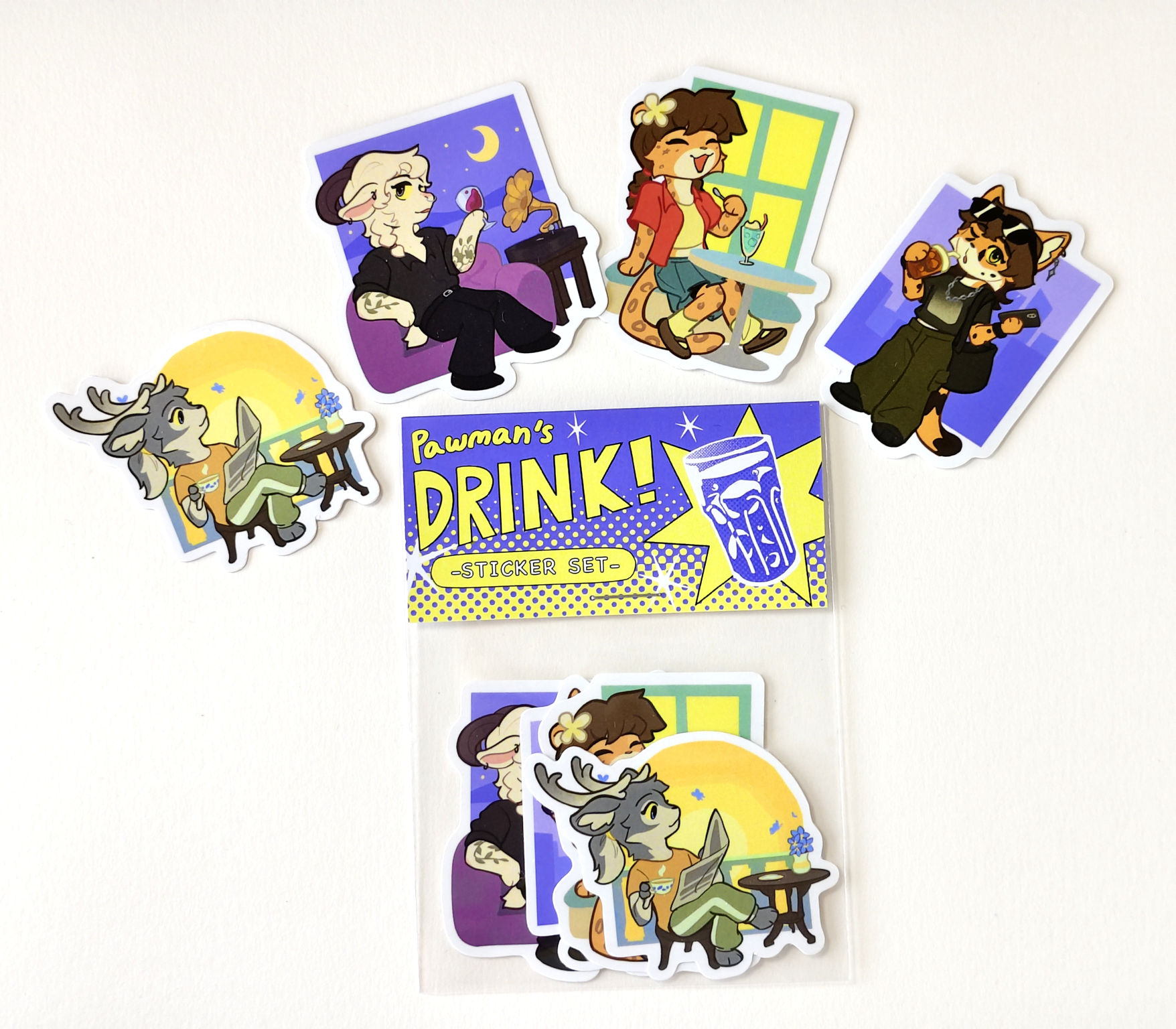 Manow - Pawman's DRINK! sticker pack