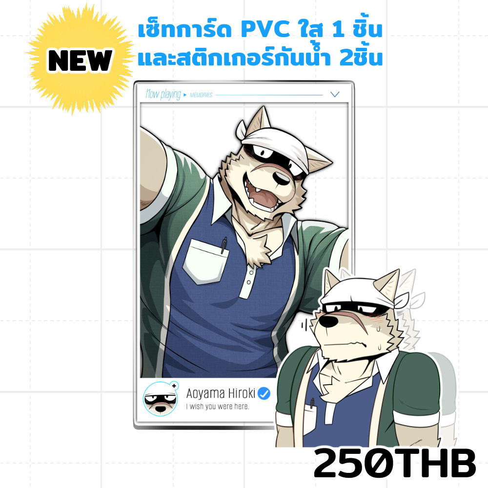 Set of PVC card + Hiroki skickers