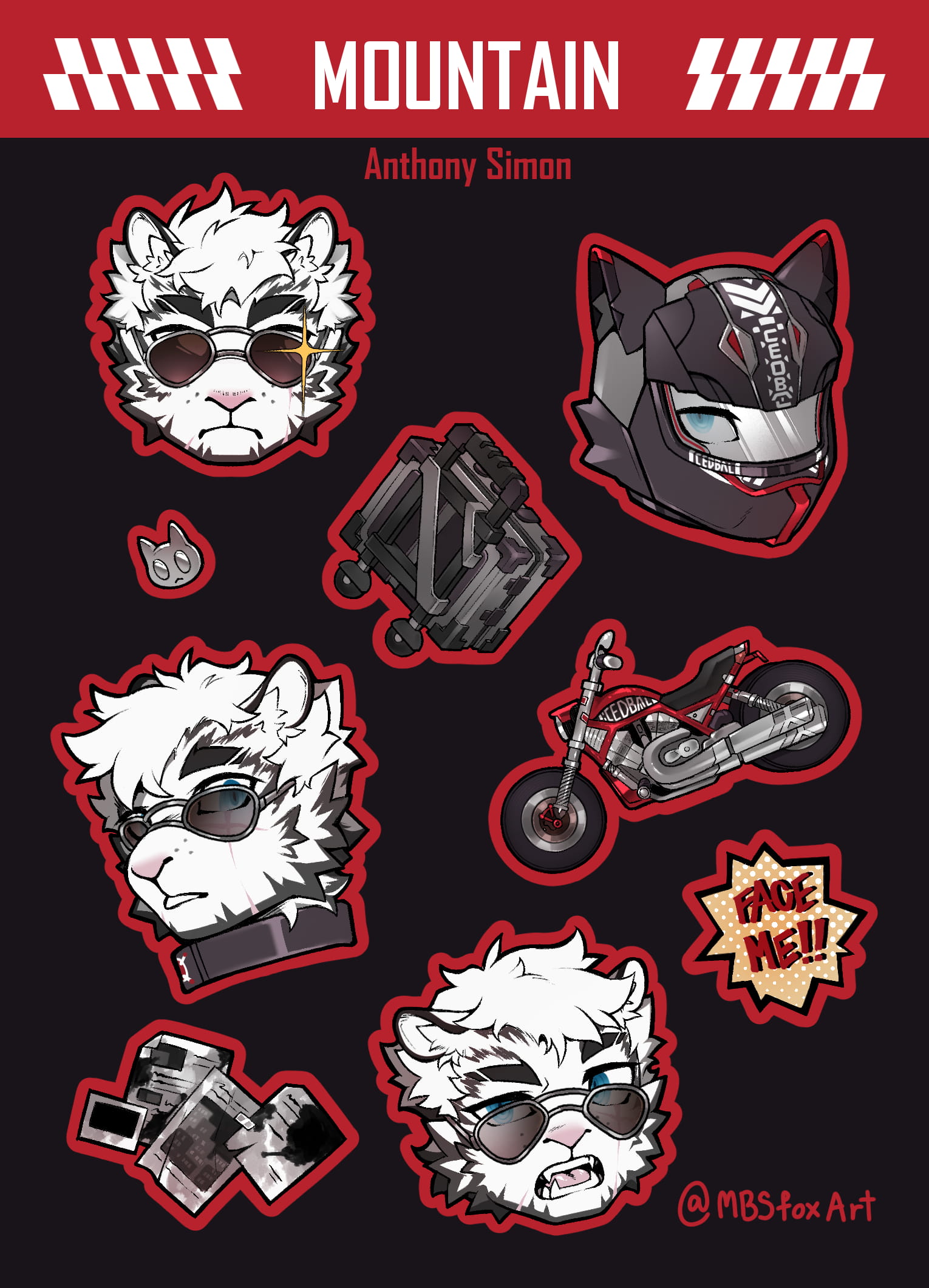Hardcore Rider Mountain Sticker
