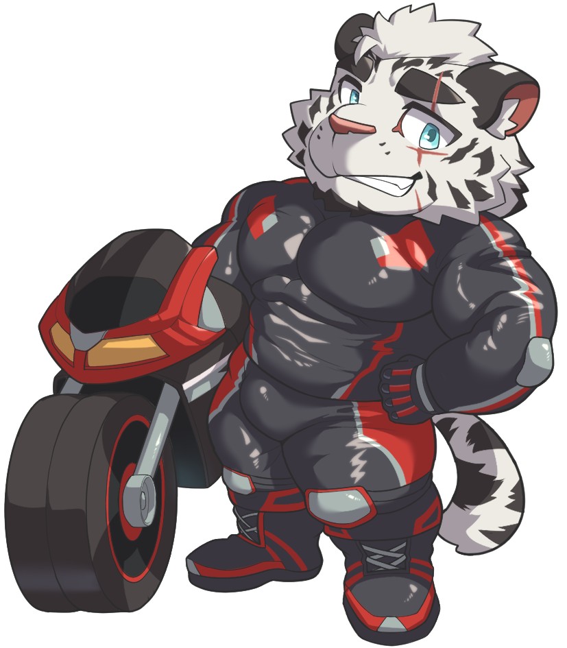 Acrylic Keychain Biker outfit